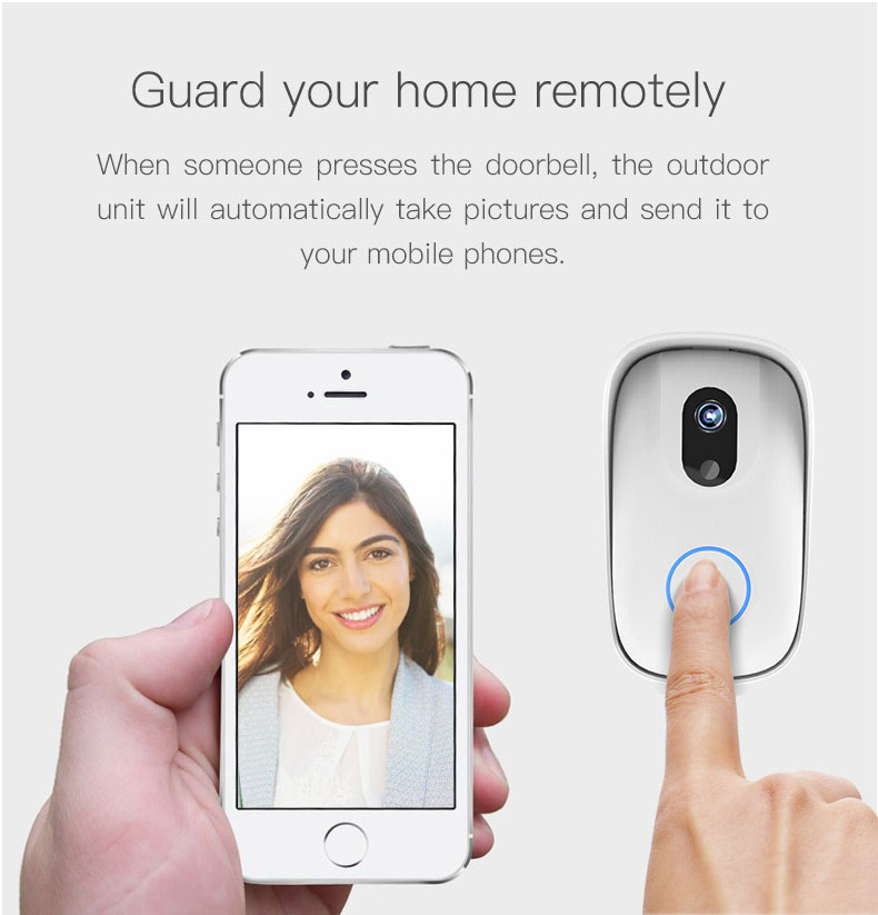 Smart mobile phone remote WIFI waterproof photo doorbell